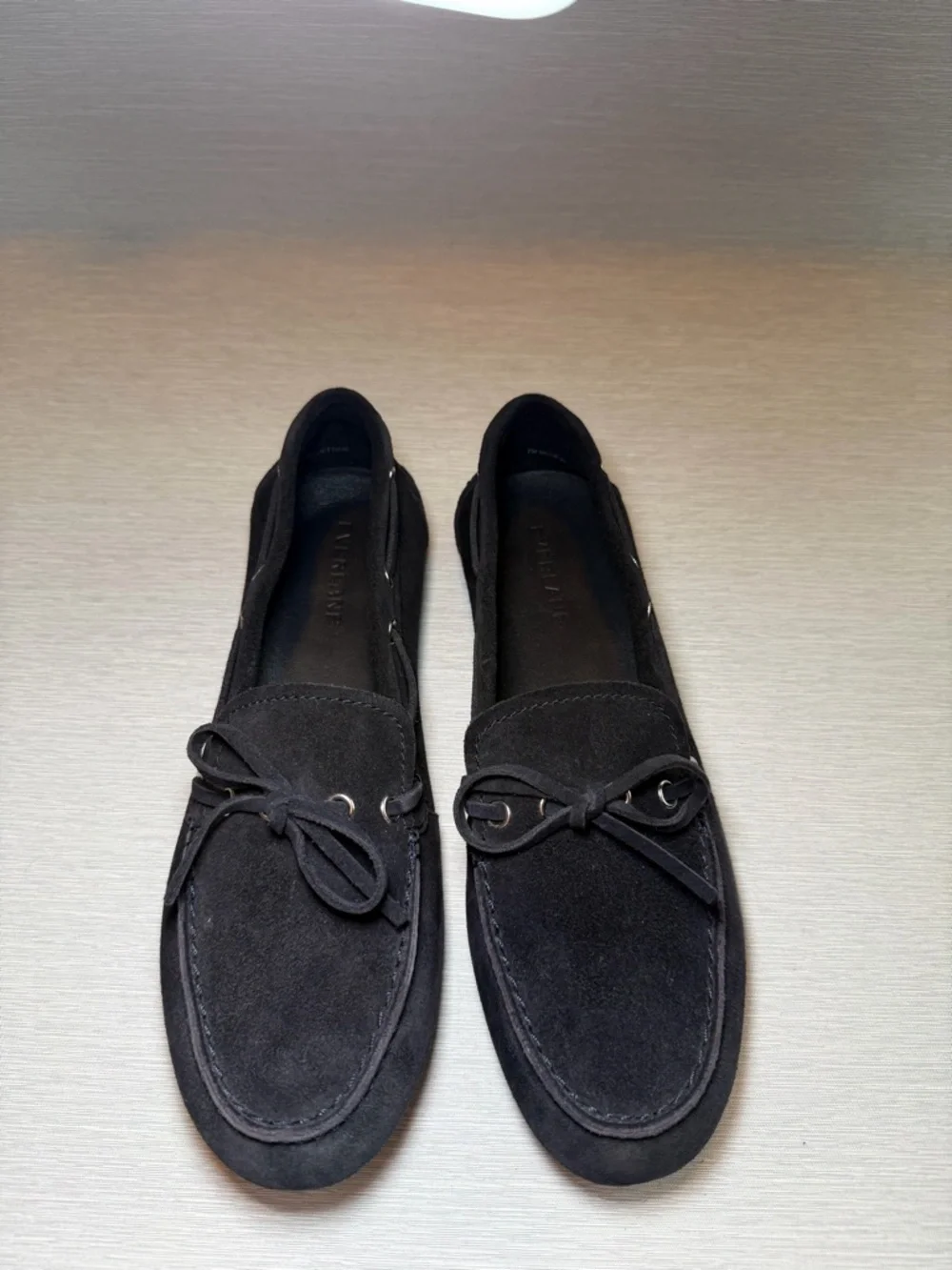Everlane Women’s Suede Boat Shoes Dark Navy Size 7 NWB
